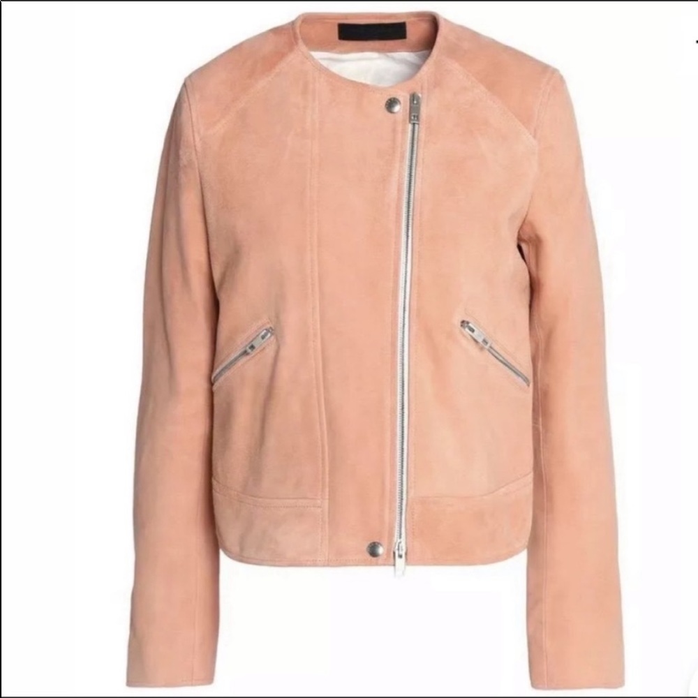 Rag & Bone Suede Motorcycle Biker Jacket- Size: 6